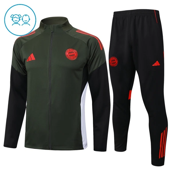 FC Bayern München Kvart-Zip Trenings Collegegenser Barn 2025-26 Grønn FC Bayern München Kvart-Zip Trenings Collegegenser Barn 2025-26 Grønn