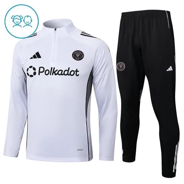 Inter Miami CF Kvart-Zip Trenings Collegegenser Barn 2025-26 Hvit Inter Miami CF Kvart-Zip Trenings Collegegenser Barn 2025-26 Hvit