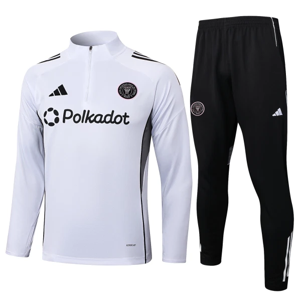 Inter Miami CF Kvart-Zip Trenings Collegegenser Herre 2025-26 Hvit Inter Miami CF Kvart-Zip Trenings Collegegenser Herre 2025-26 Hvit