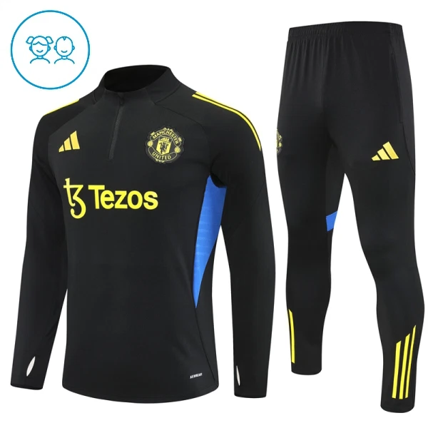 Manchester United Kvart-Zip Trenings Collegegenser Barn 2025-26 Manchester United Kvart-Zip Trenings Collegegenser Barn 2025-26