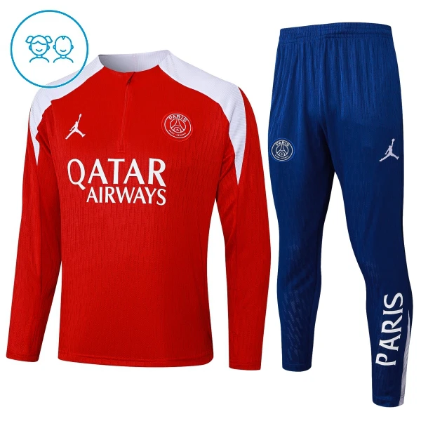 Paris Saint-Germain Kvart-Zip Trenings Collegegenser Barn 2025-26 Rød Paris Saint-Germain Kvart-Zip Trenings Collegegenser Barn 2025-26 Rød