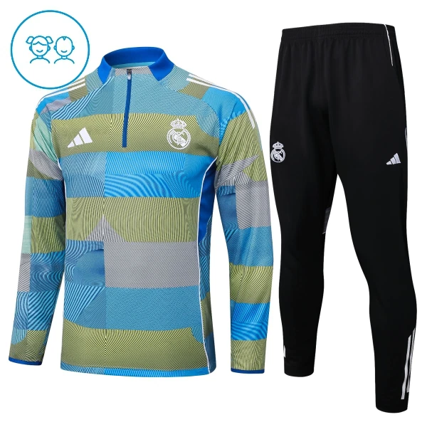Real Madrid Kvart-Zip Trenings Collegegenser Barn 2025-26 Real Madrid Kvart-Zip Trenings Collegegenser Barn 2025-26
