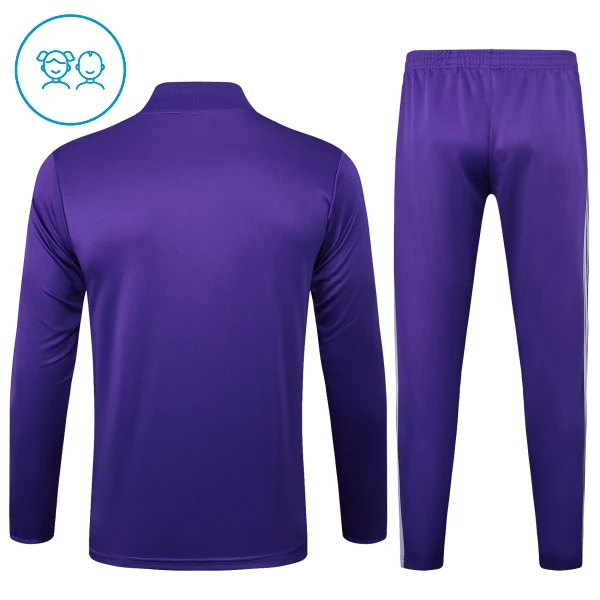 Real Madrid Kvart-Zip Trenings Collegegenser Barn 2025-26 Lilla