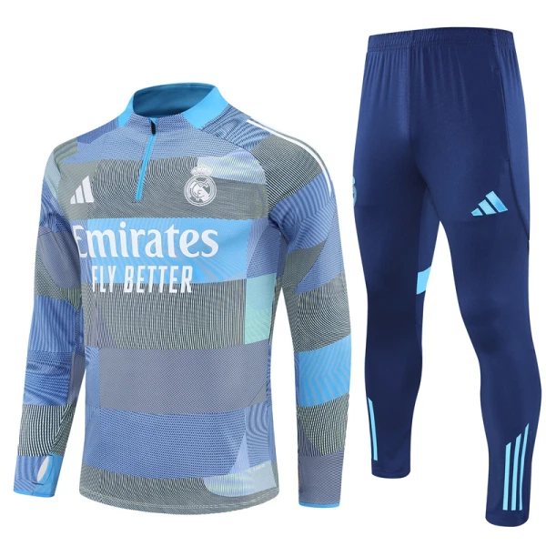 Real Madrid Kvart-Zip Trenings Collegegenser Herre 2025-26 Blå Real Madrid Kvart-Zip Trenings Collegegenser Herre 2025-26 Blå