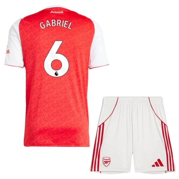 Arsenal Gabriel 6 Hjemmedrakt Barn 2025-26 - med Bukse Arsenal Gabriel 6 Hjemmedrakt Barn 2025-26 - med Bukse
