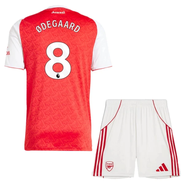 Arsenal Ødegaard 8 Hjemmedrakt Barn 2025-26 - med Bukse Arsenal Ødegaard 8 Hjemmedrakt Barn 2025-26 - med Bukse