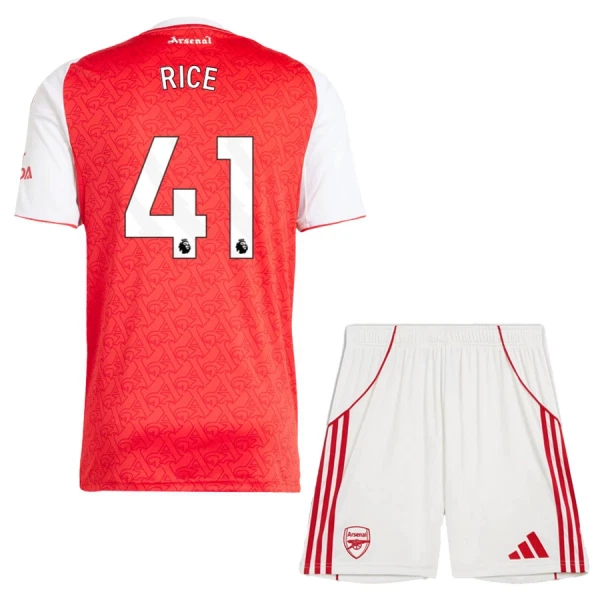 Arsenal Rice 41 Hjemmedrakt Barn 2025-26 - med Bukse Arsenal Rice 41 Hjemmedrakt Barn 2025-26 - med Bukse