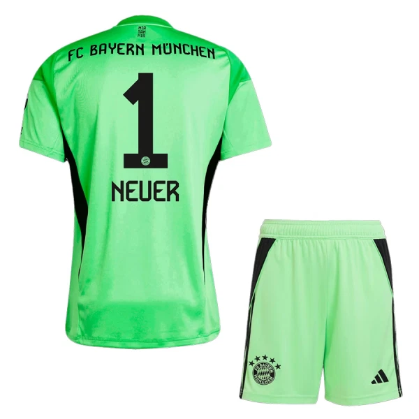 FC Bayern München Neuer 1 Keeper Drakt Barn 2025-26 Grønn FC Bayern München Neuer 1 Keeper Drakt Barn 2025-26 Grønn