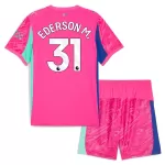 Manchester City Ederson M. 31 Keeper Drakt Barn 2025-26 Rosa