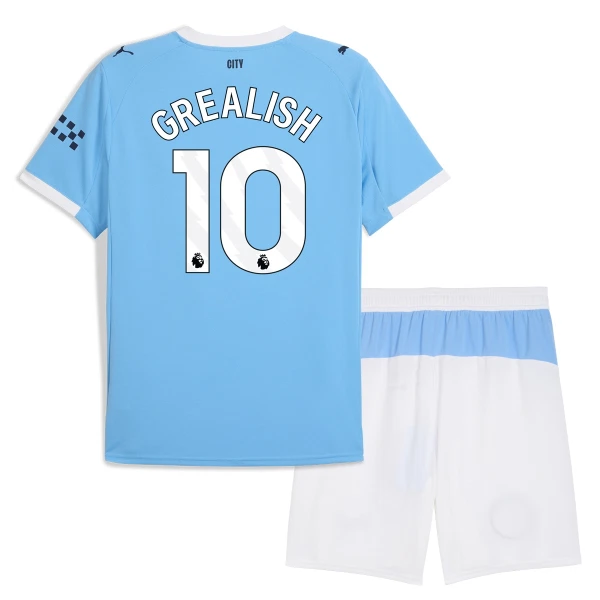 Manchester City Grealish 10 Hjemmedrakt Barn 2025-26 - med Bukse Manchester City Grealish 10 Hjemmedrakt Barn 2025-26 - med Bukse