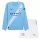 Manchester City Hjemmedrakt Barn 2025-26 Langermet - med Bukse Manchester City Hjemmedrakt Barn 2025-26 Langermet - med Bukse