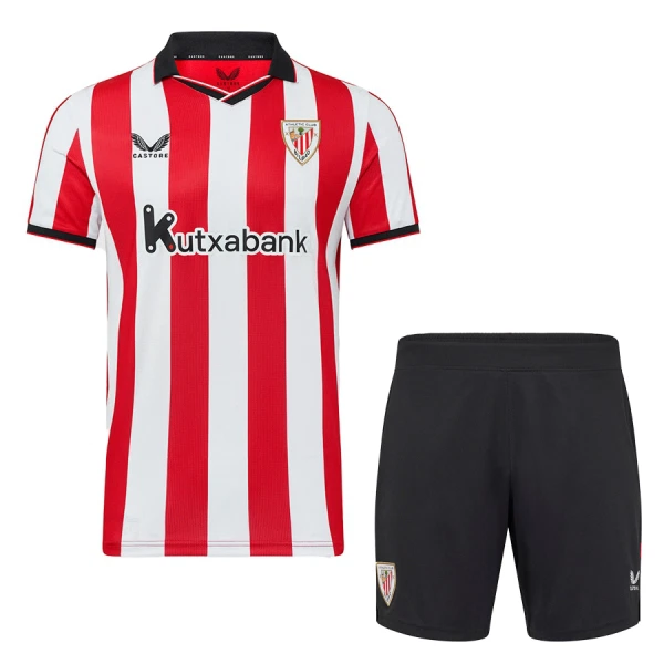 Athletic Bilbao Hjemmedrakt Barn 2025-26 - med Bukse Athletic Bilbao Hjemmedrakt Barn 2025-26 - med Bukse