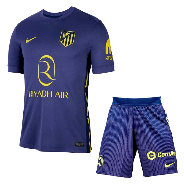 Atlético Madrid Bortedrakt Barn 2025-26 - med Bukse Atlético Madrid Bortedrakt Barn 2025-26 - med Bukse