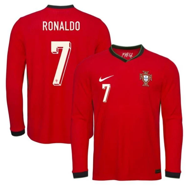 Portugal Ronaldo 7 Hjemmedrakt Herre 2025 Langermet Portugal Ronaldo 7 Hjemmedrakt Herre 2025 Langermet