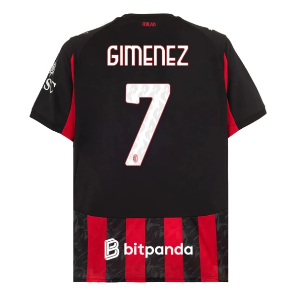 AC Milan Gimenez 7 Hjemmedrakt Herre 2025-26 AC Milan Gimenez 7 Hjemmedrakt Herre 2025-26