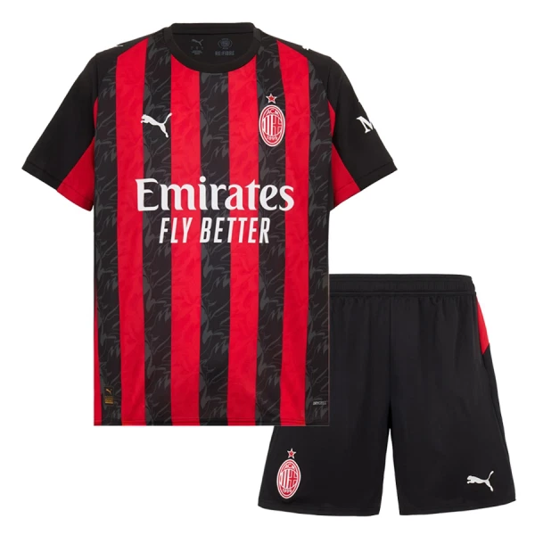 AC Milan Hjemmedrakt Barn 2025-26 - med Bukse AC Milan Hjemmedrakt Barn 2025-26 - med Bukse
