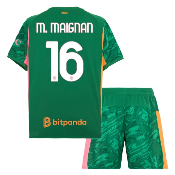 AC Milan M. Maignan 16 Keeper Drakt Barn 2025-26 Grønn AC Milan M. Maignan 16 Keeper Drakt Barn 2025-26 Grønn