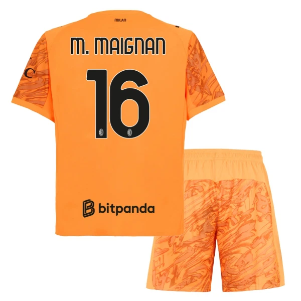 AC Milan M. Maignan 16 Keeper Drakt Barn 2025-26 Oransje AC Milan M. Maignan 16 Keeper Drakt Barn 2025-26 Oransje