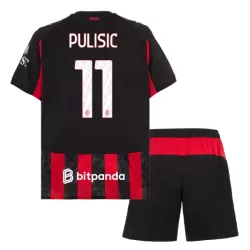 AC Milan Pulisic 11 Hjemmedrakt Barn 2025-26 - med Bukse AC Milan Pulisic 11 Hjemmedrakt Barn 2025-26 - med Bukse