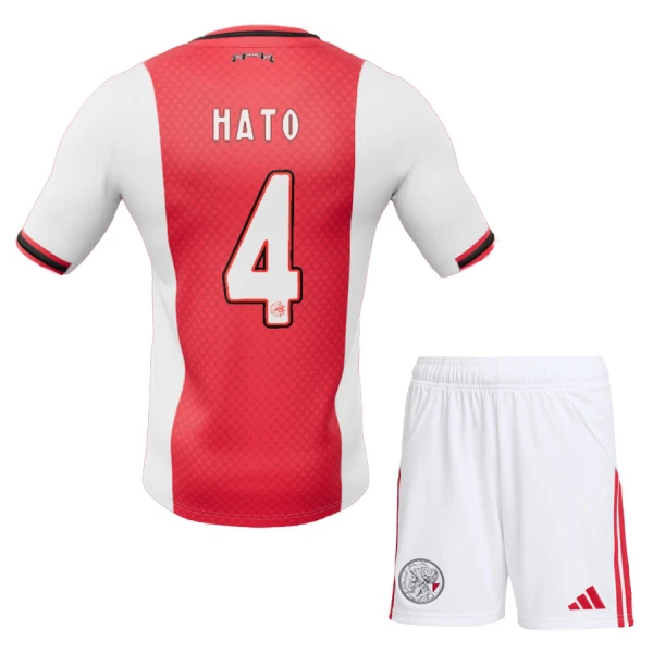 Ajax Amsterdam Hato 4 Hjemmedrakt Barn 2025-26 - med Bukse Ajax Amsterdam Hato 4 Hjemmedrakt Barn 2025-26 - med Bukse