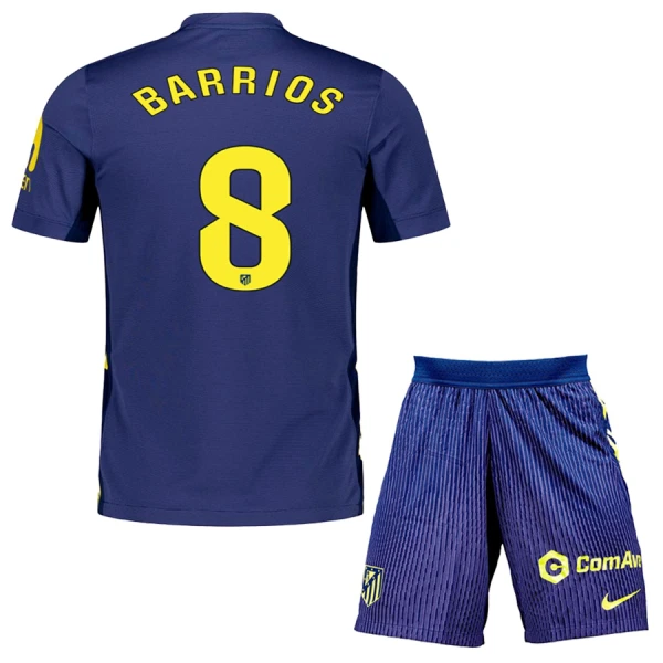 Atlético Madrid Barrios 8 Bortedrakt Barn 2025-26 - med Bukse Atlético Madrid Barrios 8 Bortedrakt Barn 2025-26 - med Bukse