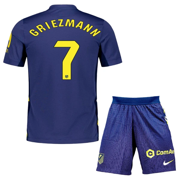 Atlético Madrid Griezmann 7 Bortedrakt Barn 2025-26 - med Bukse Atlético Madrid Griezmann 7 Bortedrakt Barn 2025-26 - med Bukse