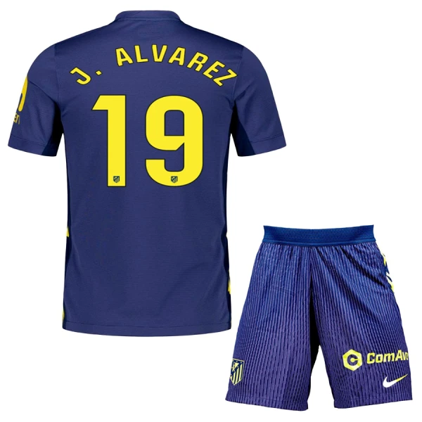 Atlético Madrid J. Alvarez 19 Bortedrakt Barn 2025-26 - med Bukse Atlético Madrid J. Alvarez 19 Bortedrakt Barn 2025-26 - med Bukse