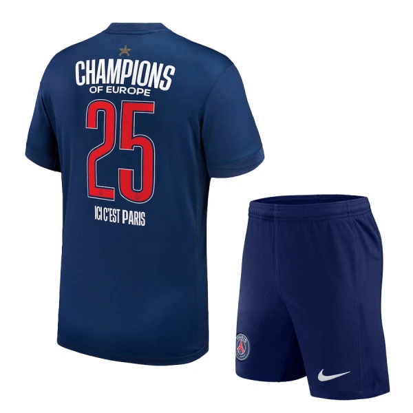 Paris Saint-Germain 1 Star Champions of Europe Hjemmedrakt Barn 2024/2025 - med Bukse Paris Saint-Germain 1 Star Champions of Europe Hjemmedrakt Barn 2024/2025 - med Bukse