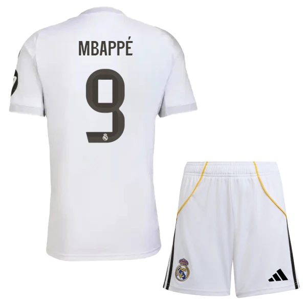 Real Madrid Mbappé 9 Hjemmedrakt Barn 2025-26 - med Bukse Real Madrid Mbappé 9 Hjemmedrakt Barn 2025-26 - med Bukse