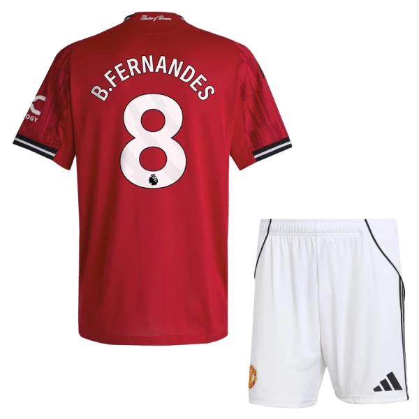 Manchester United Bruno Fernandes 8 Hjemmedrakt Barn 2025-26 - med Bukse Manchester United Bruno Fernandes 8 Hjemmedrakt Barn 2025-26 - med Bukse