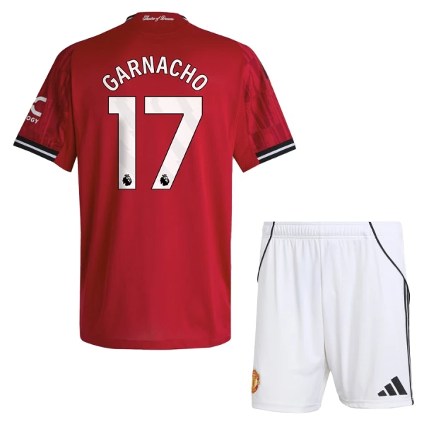 Manchester United Garnacho 17 Hjemmedrakt Barn 2025-26 - med Bukse Manchester United Garnacho 17 Hjemmedrakt Barn 2025-26 - med Bukse