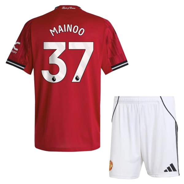 Manchester United Mainoo 37 Hjemmedrakt Barn 2025-26 - med Bukse Manchester United Mainoo 37 Hjemmedrakt Barn 2025-26 - med Bukse