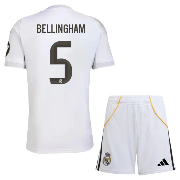 Real Madrid Bellingham 5 Hjemmedrakt Barn 2025-26 - med Bukse Real Madrid Bellingham 5 Hjemmedrakt Barn 2025-26 - med Bukse