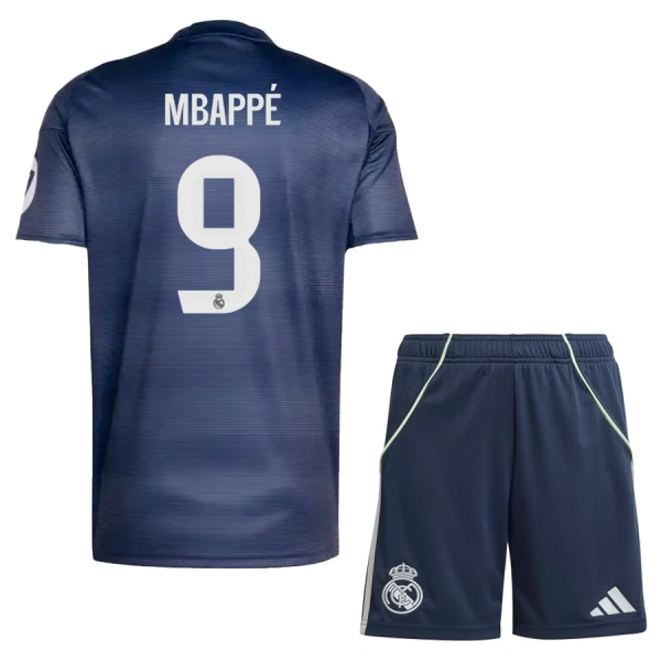 Real Madrid Mbappé 9 Bortedrakt Barn 2025-26 - med Bukse Real Madrid Mbappé 9 Bortedrakt Barn 2025-26 - med Bukse