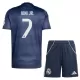 Real Madrid Vini JR 7 Bortedrakt Barn 2025-26 - med Bukse Real Madrid Vini JR 7 Bortedrakt Barn 2025-26 - med Bukse