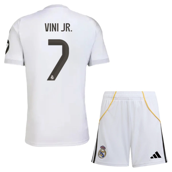 Real Madrid Vini JR 7 Hjemmedrakt Barn 2025-26 - med Bukse Real Madrid Vini JR 7 Hjemmedrakt Barn 2025-26 - med Bukse