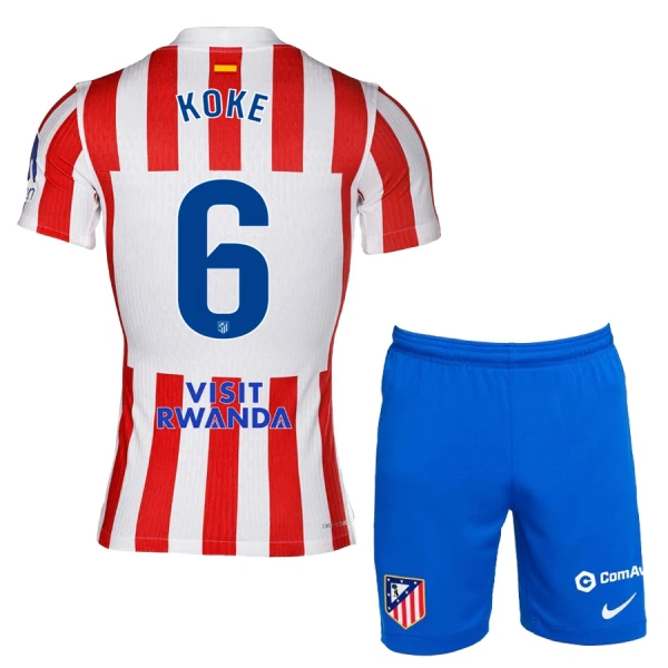 Atlético Madrid Koke 6 Hjemmedrakt Barn 2025-26 - med Bukse Atlético Madrid Koke 6 Hjemmedrakt Barn 2025-26 - med Bukse