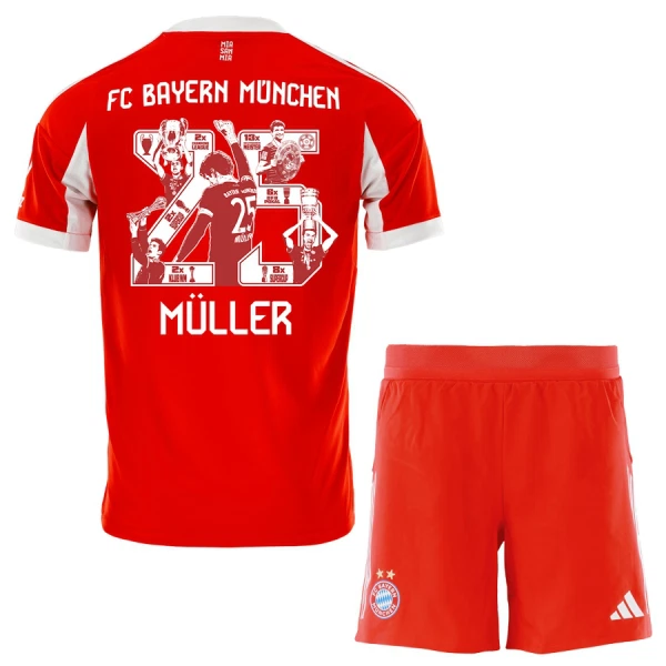 FC Bayern München Thomas Müller 25 Hjemmedrakt Barn 2025-26 Spesiell - med Bukse