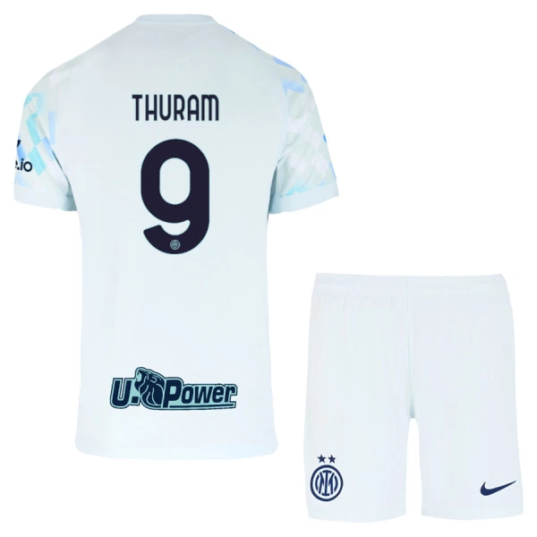 Inter Milan Thuram 9 Bortedrakt Barn 2025-26 - med Bukse Inter Milan Thuram 9 Bortedrakt Barn 2025-26 - med Bukse
