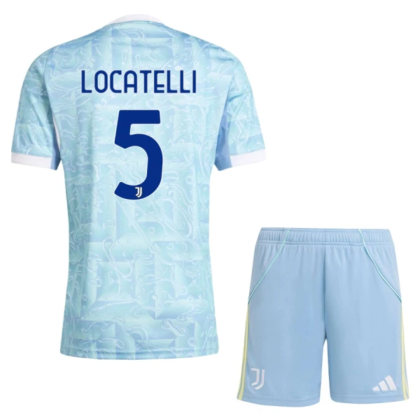 Juventus Locatelli 5 Bortedrakt Barn 2025-26 - med Bukse Juventus Locatelli 5 Bortedrakt Barn 2025-26 - med Bukse