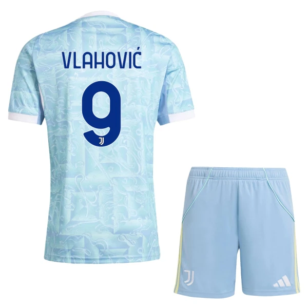 Juventus Vlahovic 9 Bortedrakt Barn 2025-26 - med Bukse Juventus Vlahovic 9 Bortedrakt Barn 2025-26 - med Bukse