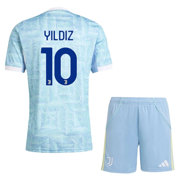 Juventus Yildiz 10 Bortedrakt Barn 2025-26 - med Bukse Juventus Yildiz 10 Bortedrakt Barn 2025-26 - med Bukse