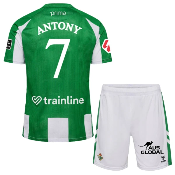 Real Betis Antony 7 Hjemmedrakt Barn 2025-26 - med Bukse Real Betis Antony 7 Hjemmedrakt Barn 2025-26 - med Bukse