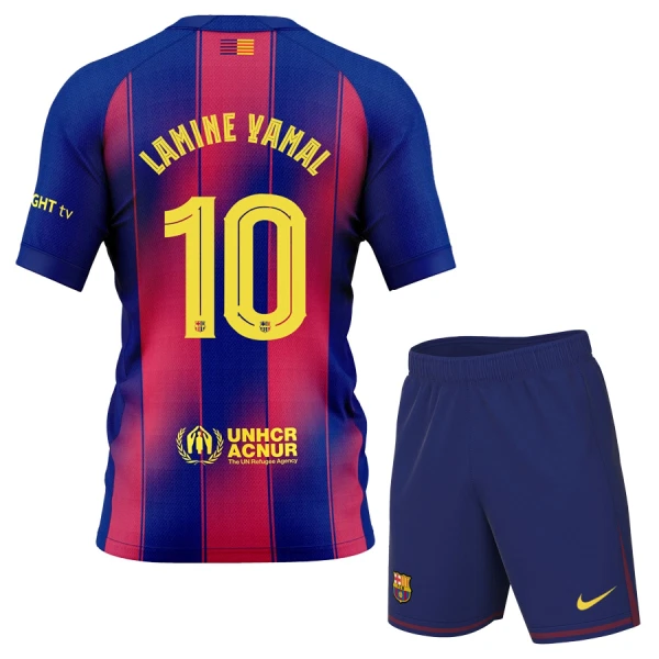 FC Barcelona Lamine Yamal 10 Hjemmedrakt Barn 2025-26 - med Bukse
