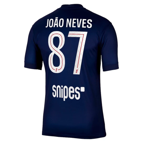 Paris Saint-Germain Joao Neves 87 Hjemmedrakt Herre 2025-26