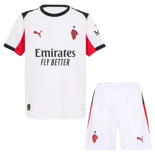 AC Milan Bortedrakt Barn 2025-26 - med Bukse AC Milan Bortedrakt Barn 2025-26 - med Bukse