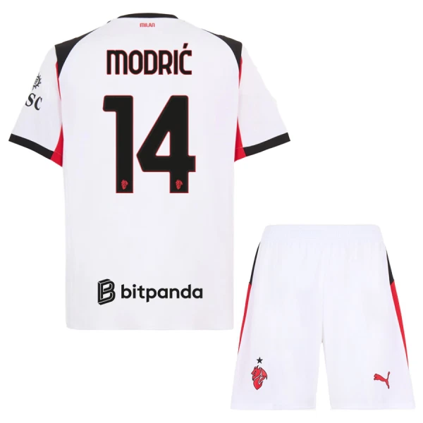 AC Milan Modrić 14 Bortedrakt Barn 2025-26 - med Bukse AC Milan Modrić 14 Bortedrakt Barn 2025-26 - med Bukse
