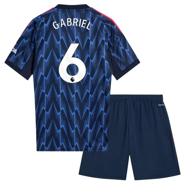 Arsenal Gabriel 6 Bortedrakt Barn 2025-26 - med Bukse Arsenal Gabriel 6 Bortedrakt Barn 2025-26 - med Bukse