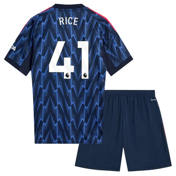 Arsenal Rice 41 Bortedrakt Barn 2025-26 - med Bukse Arsenal Rice 41 Bortedrakt Barn 2025-26 - med Bukse