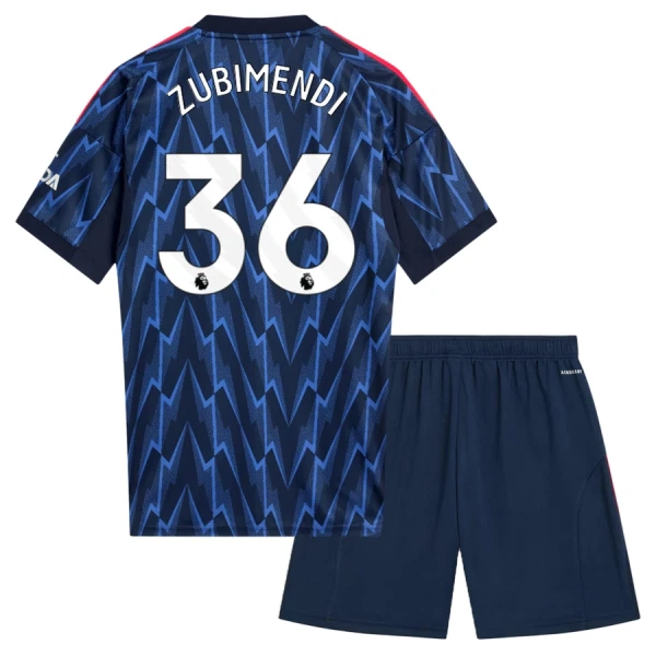 Arsenal Zubimendi 36 Bortedrakt Barn 2025-26 - med Bukse Arsenal Zubimendi 36 Bortedrakt Barn 2025-26 - med Bukse
